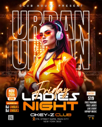 Black Ladies Night Event Instagram Portrait Template