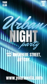 Black Neon Urban Night Party Instagram Reel template