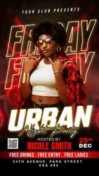 Black Neon Urban Night Party Instagram Story Video Instagram-Story template