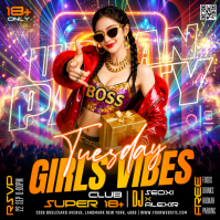 黑色 Urban Party Instagram-bericht Template
