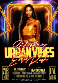 Black Neon Urban Vibes Party A1 Video template