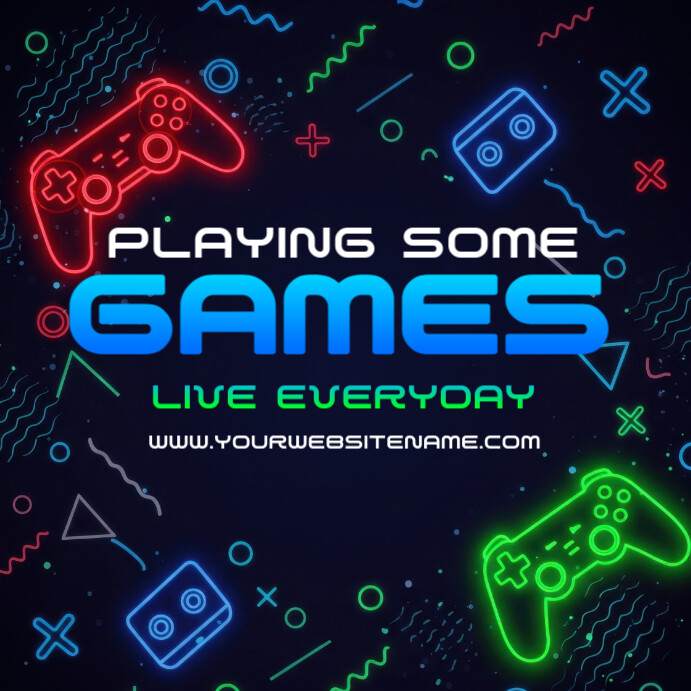 Copy of Black Neon Video Game Event Instagram Post | PosterMyWall