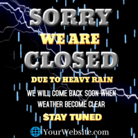 Black Neon Weather Closure Announcement Logo Video 徽标 template