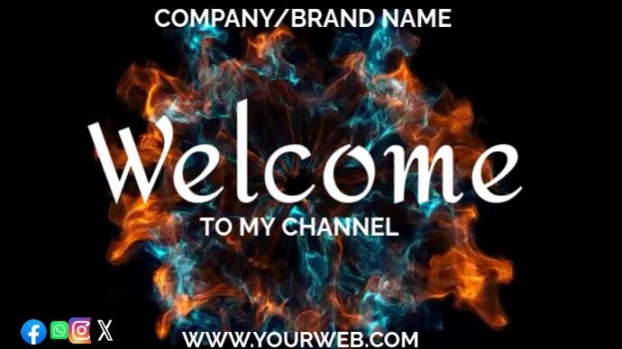 Plantilla de Black Neon Welcome Intro Video Template Youtube Channel ...