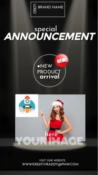 Black  New Product Digital Display (9:16) template