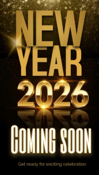 Black New Year Countdown Party Night Template Instagram Story