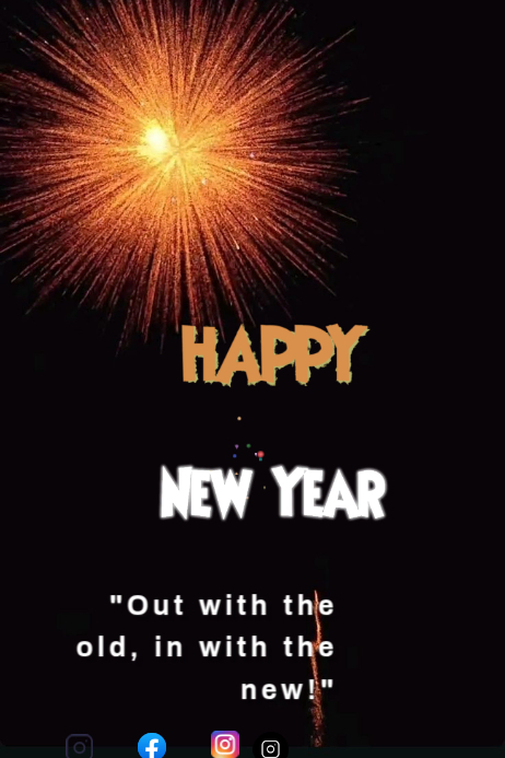 Black New Year Flyer Design Poster Template | PosterMyWall