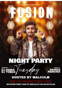 Black Night Party A1 template