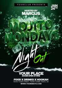 Black Nightclub Event A5 template