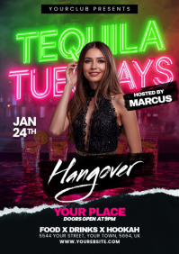 Black Nightclub Event A5 template