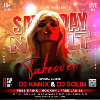 Black Nightclub Event Instagram Post Video template