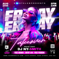 Black Nightclub Event Instagram Post Video template