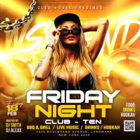 Black Nightclub Event Square Video template