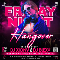 Black Nightclub Event Square Video template