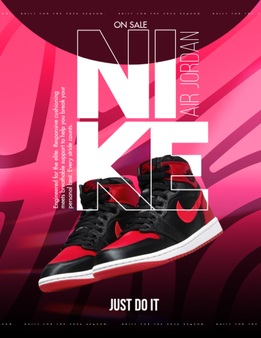 Black Nike Air Jordan Promotion Flyer Template | PosterMyWall