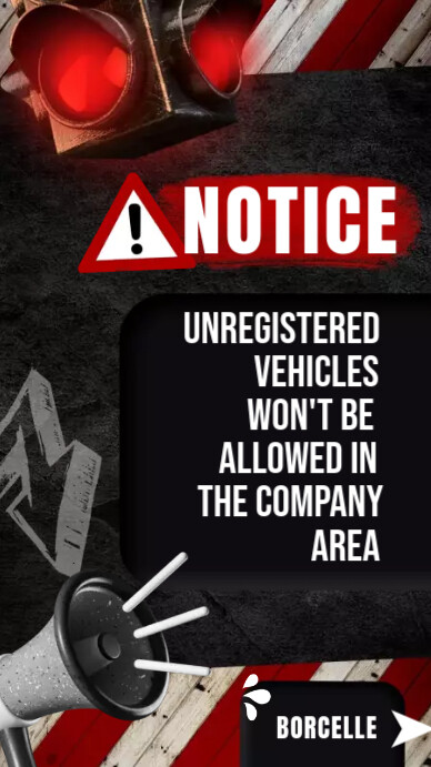 Notice Poster Example Black Notice flyer Template | PosterMyWall