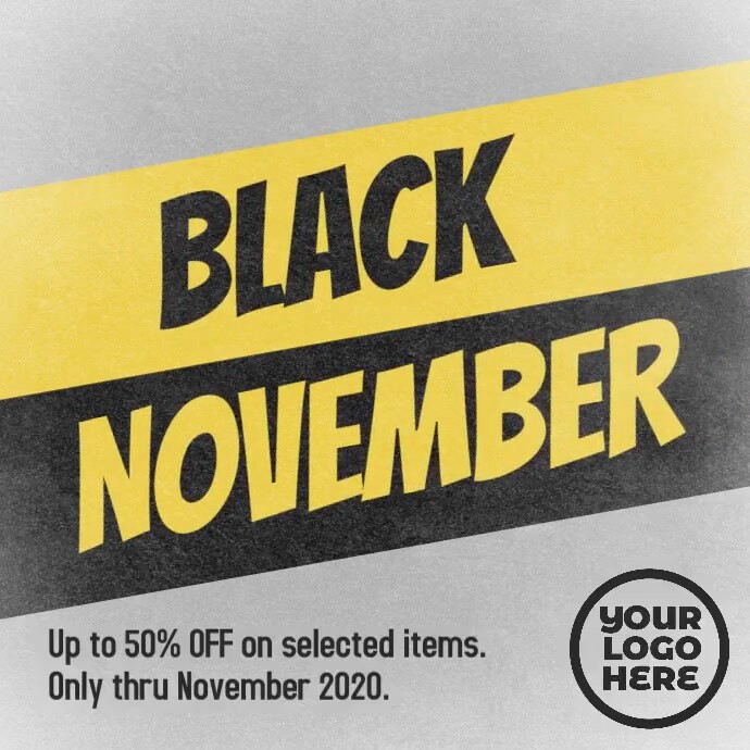 Black november instagram video post ad Template | PosterMyWall