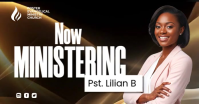 Black Now Ministering Flyer Template  Facebook Shared Image