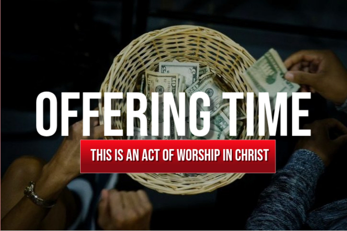 Black Offering Time Poster Template | PosterMyWall