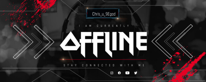 Black Offline Twitch Banner Template | PosterMyWall