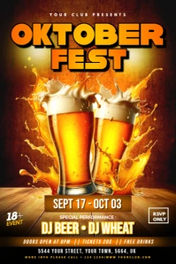 Black Oktober Fest Celebration Flyer Poster template