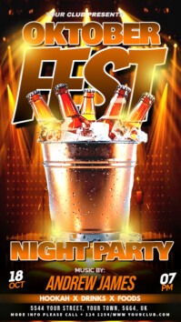 Black Oktober Fest Night Party Flyer Instagram Story template