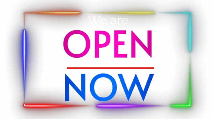 Black Open Sign Digital Display Video Template | PosterMyWall
