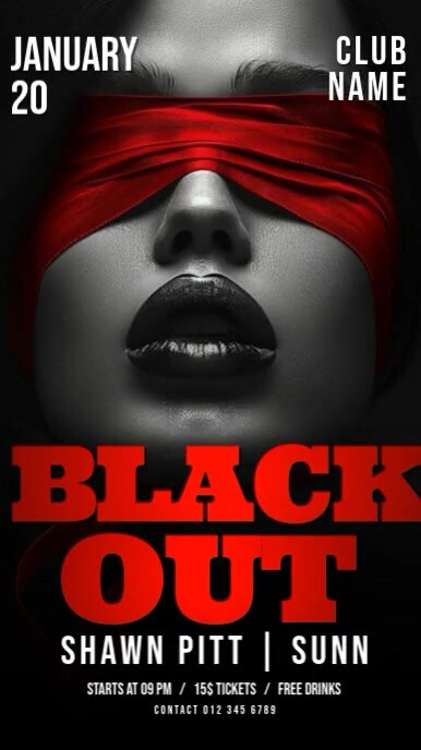Black Out Party Rolka Instagram template