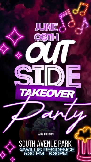 Outdoor Party Event Template | PosterMyWall