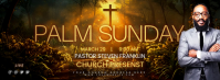 Black Palm Sunday Church Event Facebook Cover Photo template