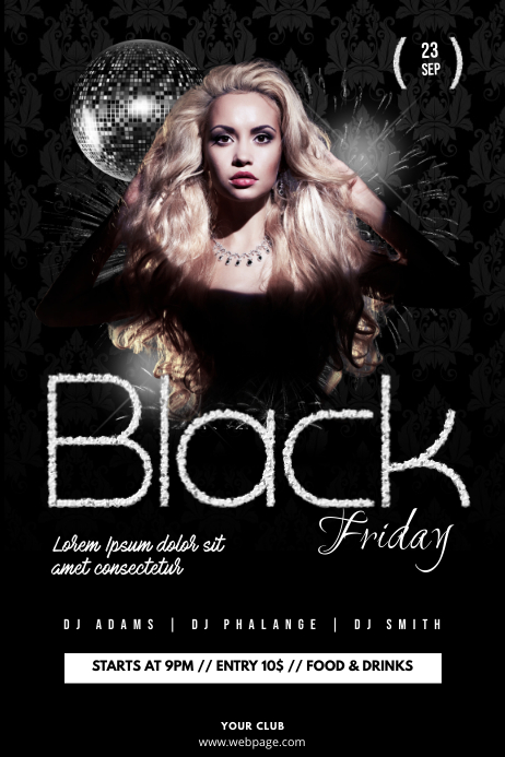 Black Party Flyer Template Postermywall