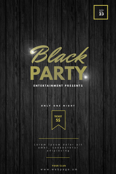 Black Party Flyer Template Postermywall