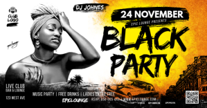 Black party night club facebook cover flyer template