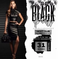 black party night Instagram Post template