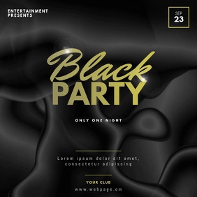 Black Party Video Design Template Instagram Postermywall