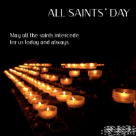 Black Pastel All Saints Day Instagram Post template