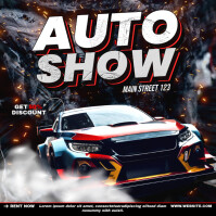 Black Pastel Auto Show Instagram Post template