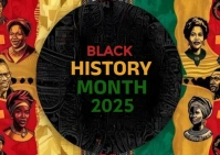 Black Pastel Black History Month 2025 Postcard Postkort template