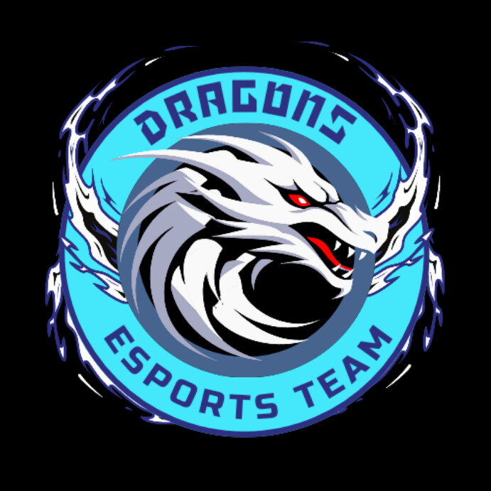 Black Pastel Dragon Esports Instagram Post Templat | PosterMyWall