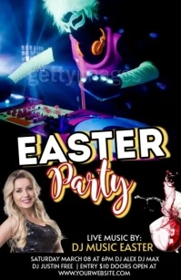 Black Pastel Easter Party Tabloid template
