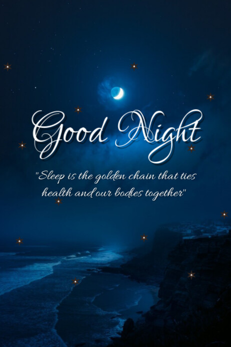 Black Pastel Good Night  Poster Плакат template