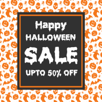 Black Pastel Halloween Mega Sale 30% Off Logo Logotyp template