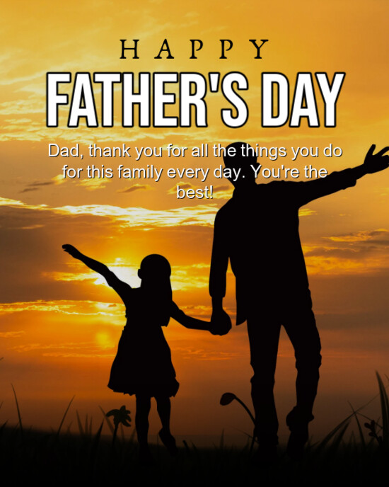 Black Pastel Happy Father's Day Celebration Wishes  Instagram Portrait template