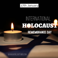 Black Pastel International Holocaust Remembrance Day Instagram Post template