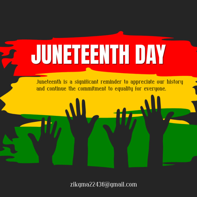 Black Pastel Juneteenth Freedom Day  Instagram Post Instagram-opslag template