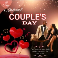 Black Pastel National Couples Day  Instagram template