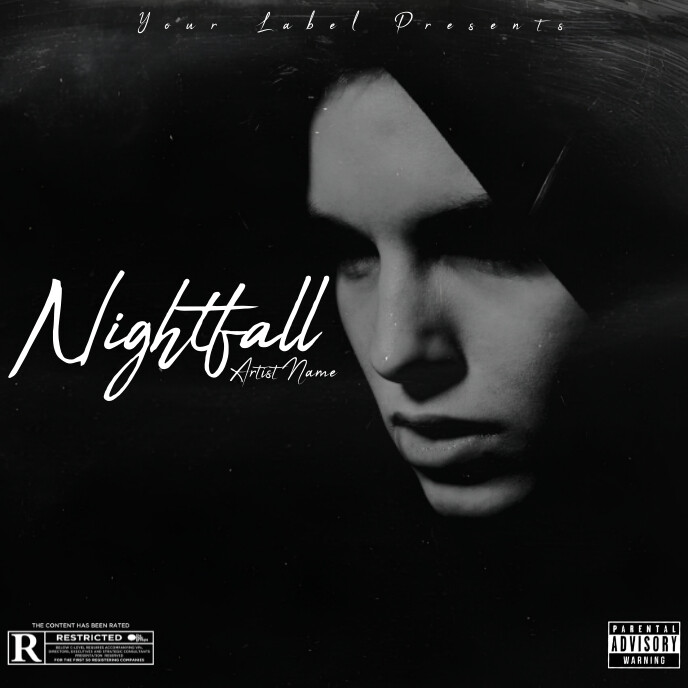 Black Pastel Nightfall / Alternative Album Co template