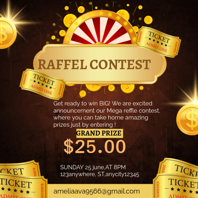Pastel Raffle Roulette Black Pastel Raffle Contest Instagram Post Template | PosterMyWall