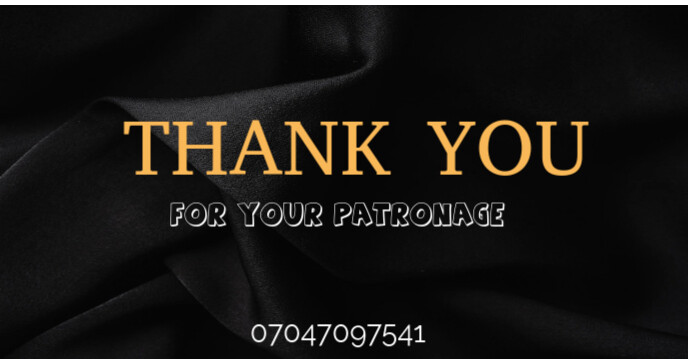 Black Pastel Thank You Card Facebook Group Cover Photo template