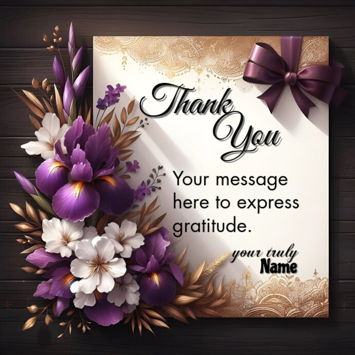 Copy of Black Pastel Thank You Message Instagram Post | PosterMyWall